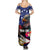 United States and American Samoa Family Matching Summer Maxi Dress and Hawaiian Shirt Bald Eagle Rose and Hibiscus Flower