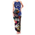 United States and American Samoa Family Matching Tank Maxi Dress and Hawaiian Shirt Bald Eagle Rose and Hibiscus Flower