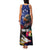 United States and American Samoa Family Matching Tank Maxi Dress and Hawaiian Shirt Bald Eagle Rose and Hibiscus Flower