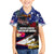 United States and American Samoa Kid Hawaiian Shirt Bald Eagle Rose and Hibiscus Flower