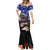 United States and American Samoa Mermaid Dress Bald Eagle Rose and Hibiscus Flower