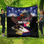 Personalised United States and American Samoa Quilt Bald Eagle Rose and Hibiscus Flower