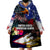 United States and American Samoa Wearable Blanket Hoodie Bald Eagle Rose and Hibiscus Flower