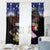 Personalised United States and American Samoa Window Curtain Bald Eagle Rose and Hibiscus Flower