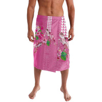 Hawaii Aloha Turtle Hibiscus and Leaves Lavalava with Polynesian and Kakau Tattoos Rose Color LT03 Pink - Polynesian Pride