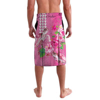 Hawaii Aloha Turtle Hibiscus and Leaves Lavalava with Polynesian and Kakau Tattoos Rose Color LT03 - Polynesian Pride