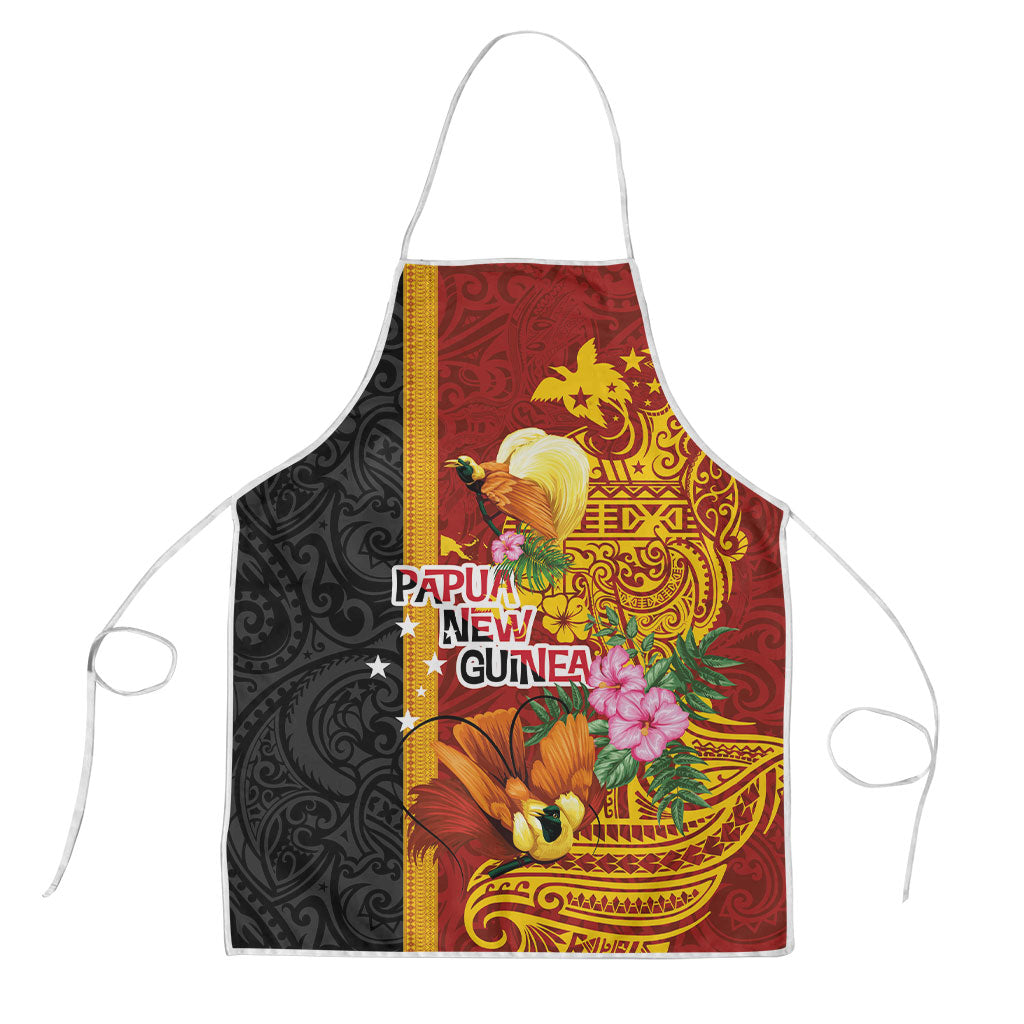 Papua New Guinea Independence Day Apron Birds-of-Paradise Melanesian Tattoos Tropical Plants LT03 Multicolor - Polynesian Pride