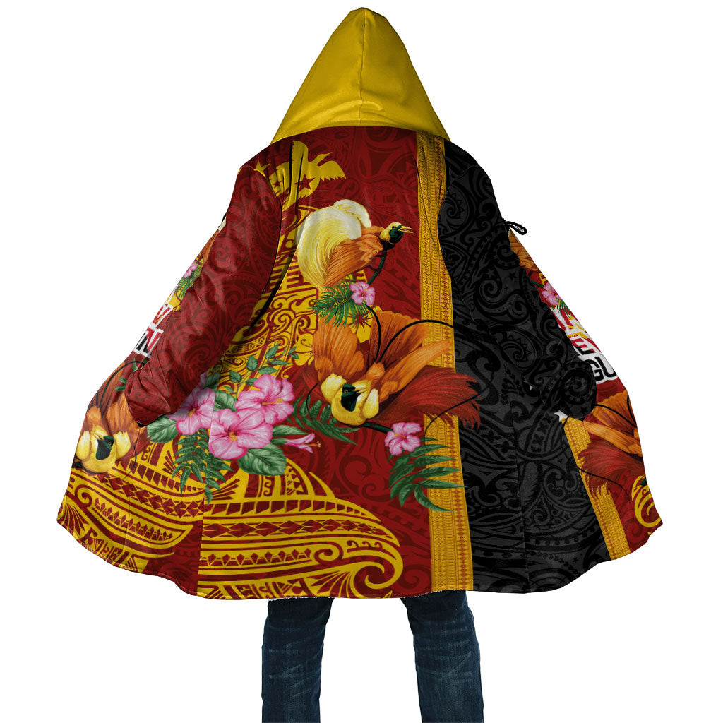 Papua New Guinea Independence Day Cloak Birds-of-Paradise Melanesian Tattoos Tropical Plants LT03 Unisex Multicolor - Polynesian Pride