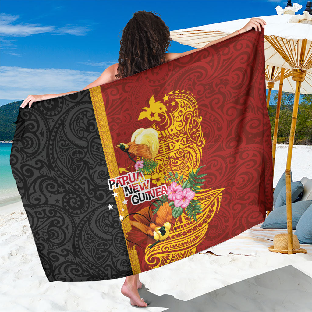 Papua New Guinea Independence Day Sarong Birds-of-Paradise Melanesian Tattoos Tropical Plants LT03 One Size 44 x 66 inches Multicolor - Polynesian Pride