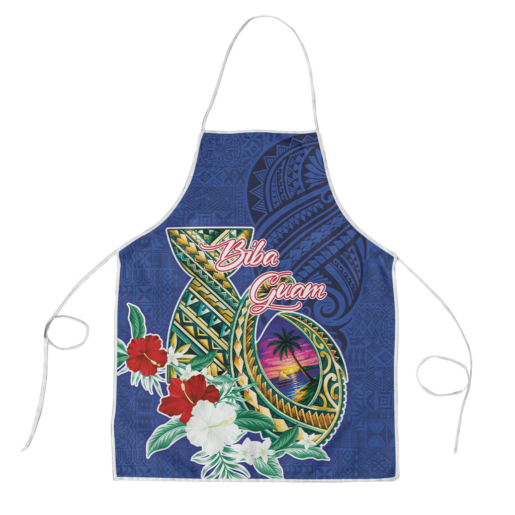 Guam Chamorro Apron Tribal Latte Stone and Seal Artwork Polynesian Patterns LT03 Multicolor - Polynesian Pride