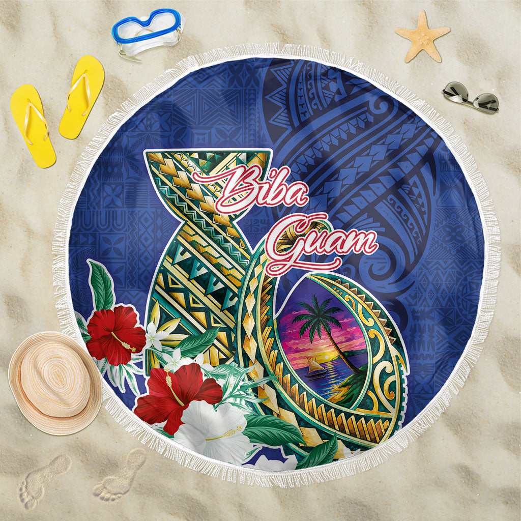 Guam Chamorro Beach Blanket Tribal Latte Stone and Seal Artwork Polynesian Patterns LT03 One Size 150cm Multicolor - Polynesian Pride