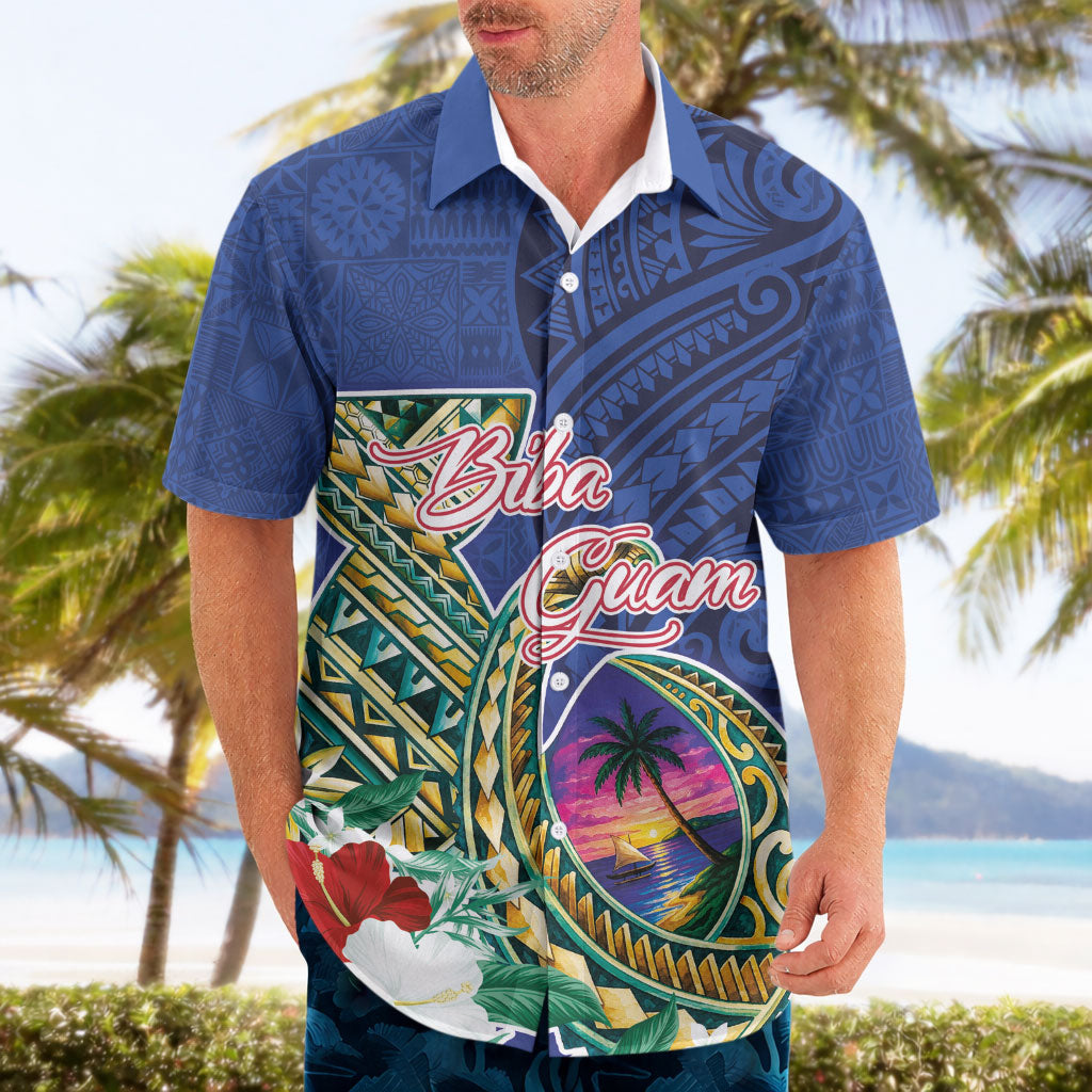 Guam Chamorro Hawaiian Shirt Tribal Latte Stone and Seal Artwork Polynesian Patterns LT03 - Polynesian Pride