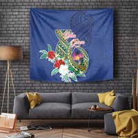 Guam Chamorro Tapestry Tribal Latte Stone and Seal Artwork Polynesian Patterns LT03 Multicolor - Polynesian Pride