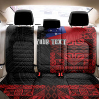 Personalised Samoa 685 Back Car Seat Cover Siapo Pattern and Samoa Flag Design LT03 - Polynesian Pride