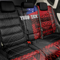 Personalised Samoa 685 Back Car Seat Cover Siapo Pattern and Samoa Flag Design LT03 - Polynesian Pride
