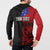 Personalised Samoa 685 Button Sweatshirt Siapo Pattern and Samoa Flag Design