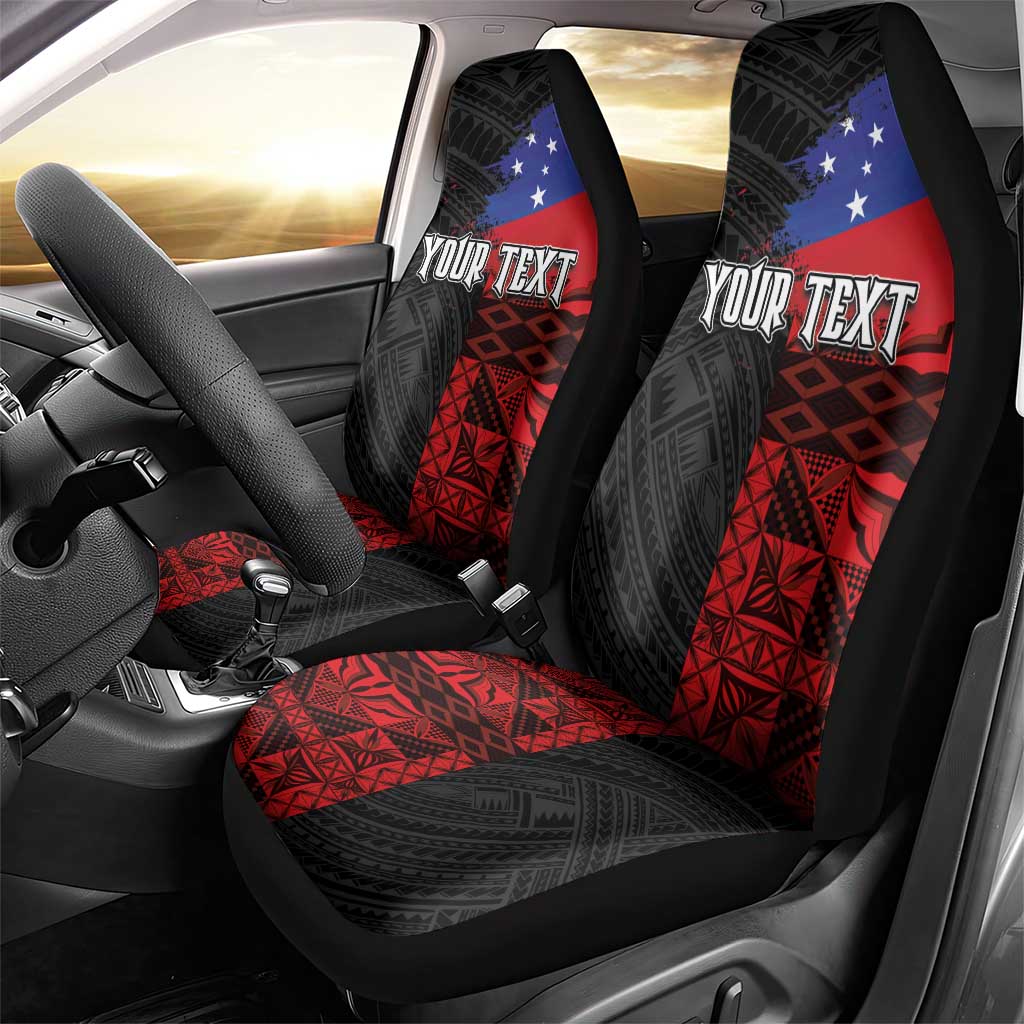 Personalised Samoa 685 Car Seat Cover Siapo Pattern and Samoa Flag Design LT03 - Polynesian Pride