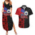 Personalised Samoa 685 Couples Matching Summer Maxi Dress and Hawaiian Shirt Siapo Pattern and Samoa Flag Design