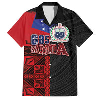 Personalised Samoa 685 Hawaiian Shirt Siapo Pattern and Samoa Flag Design LT03 Black - Polynesian Pride