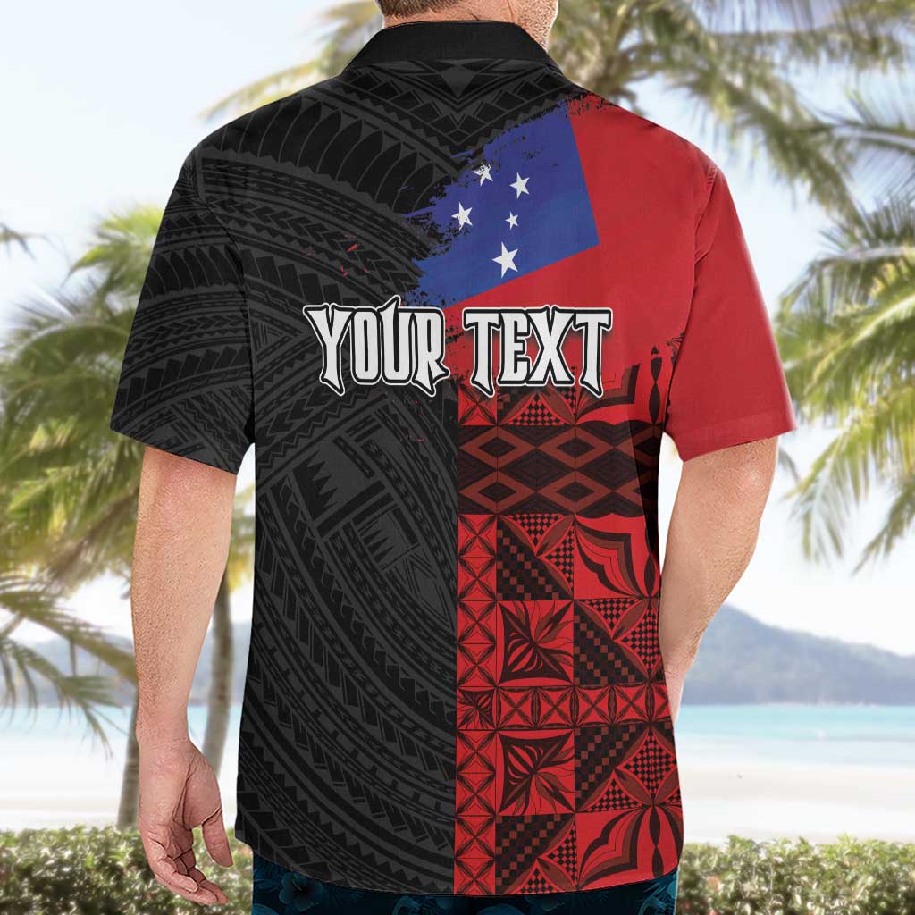 Personalised Samoa 685 Hawaiian Shirt Siapo Pattern and Samoa Flag Design LT03 - Polynesian Pride