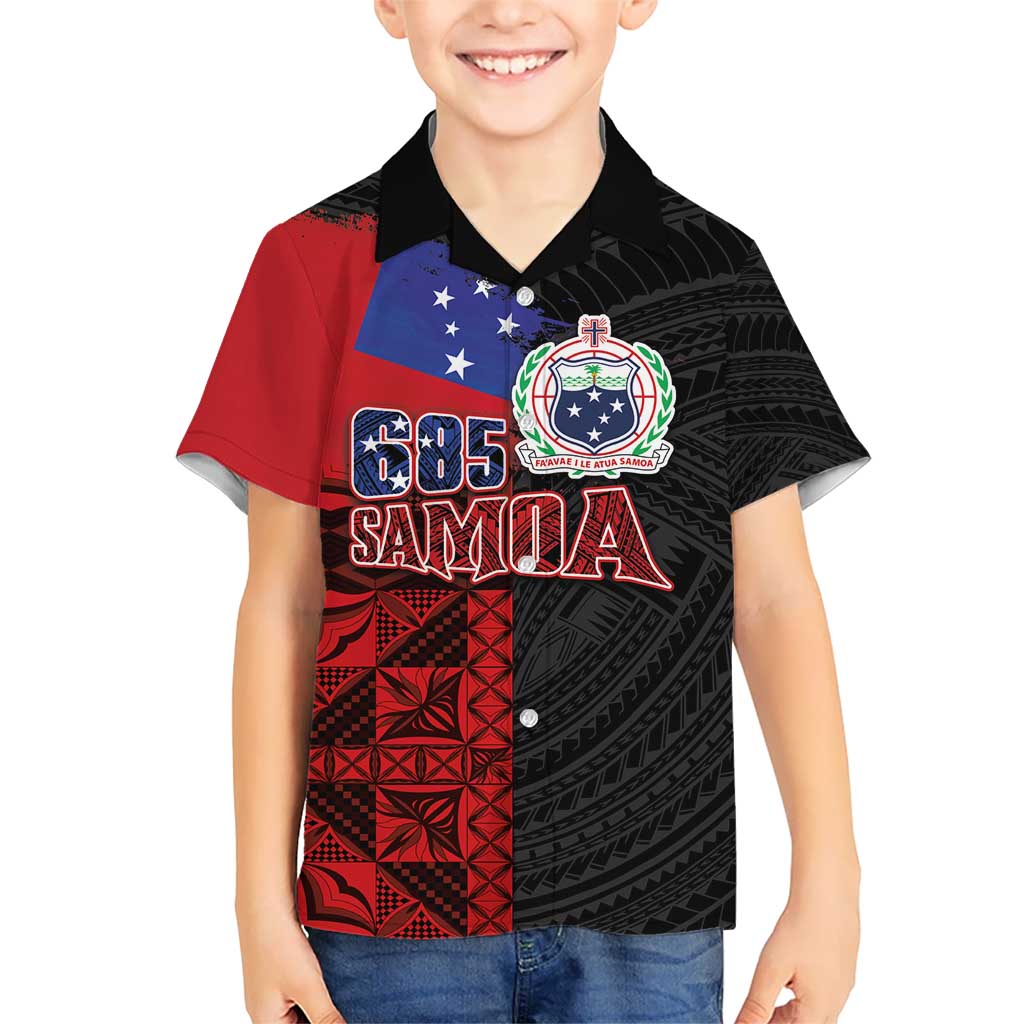 Personalised Samoa 685 Hawaiian Shirt Siapo Pattern and Samoa Flag Design LT03 - Polynesian Pride