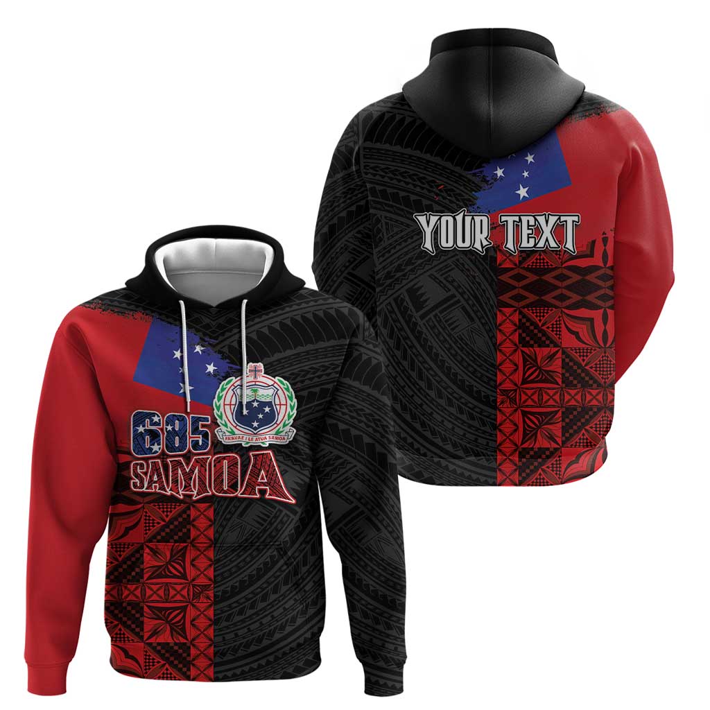 Personalised Samoa 685 Hoodie Siapo Pattern and Samoa Flag Design LT03 - Polynesian Pride