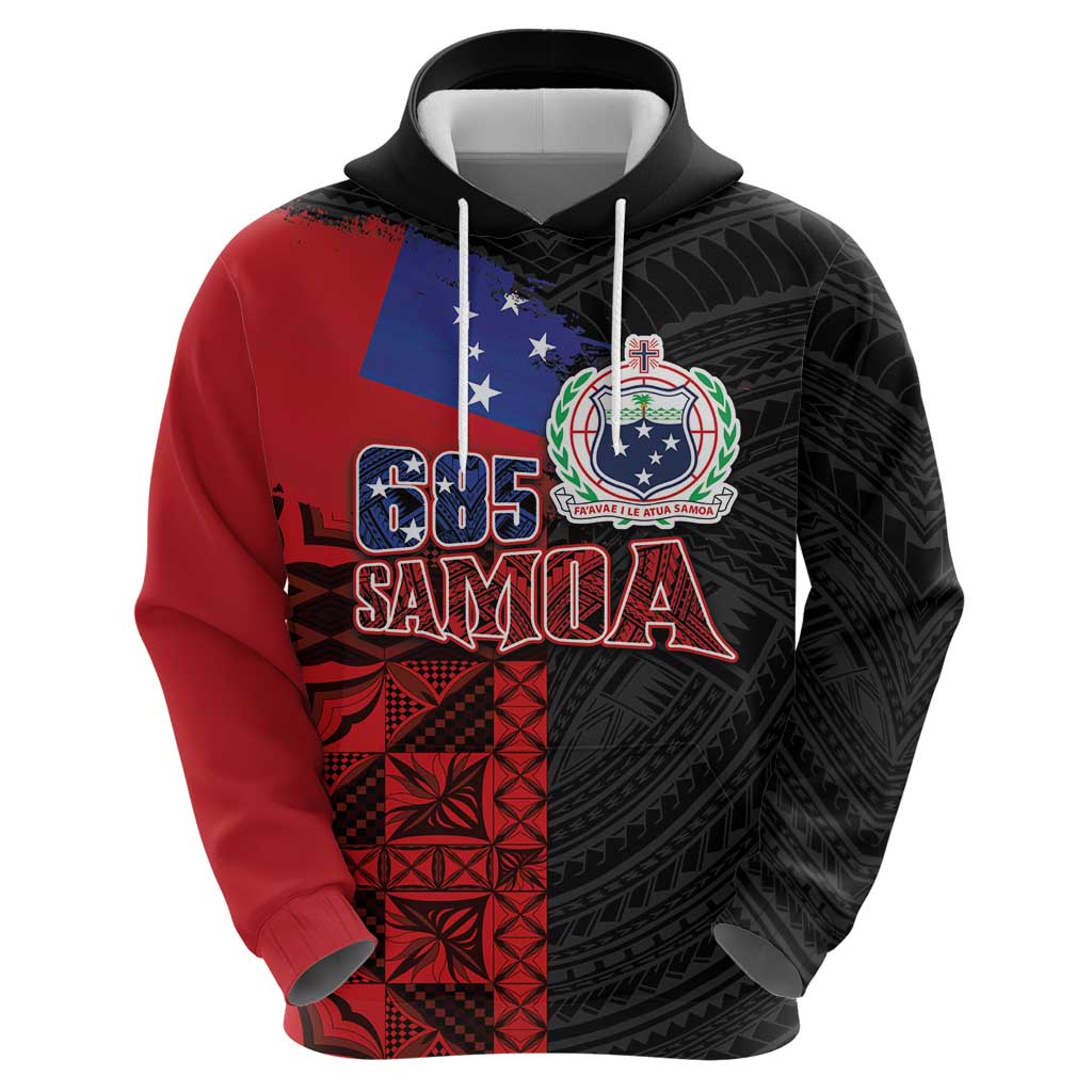 Personalised Samoa 685 Hoodie Siapo Pattern and Samoa Flag Design LT03 - Polynesian Pride