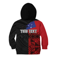 Personalised Samoa 685 Kid Hoodie Siapo Pattern and Samoa Flag Design LT03 - Polynesian Pride