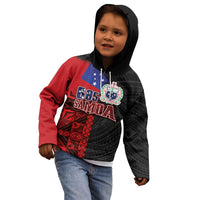 Personalised Samoa 685 Kid Hoodie Siapo Pattern and Samoa Flag Design LT03 - Polynesian Pride
