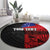 Personalised Samoa 685 Round Carpet Siapo Pattern and Samoa Flag Design