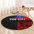 Personalised Samoa 685 Round Carpet Siapo Pattern and Samoa Flag Design