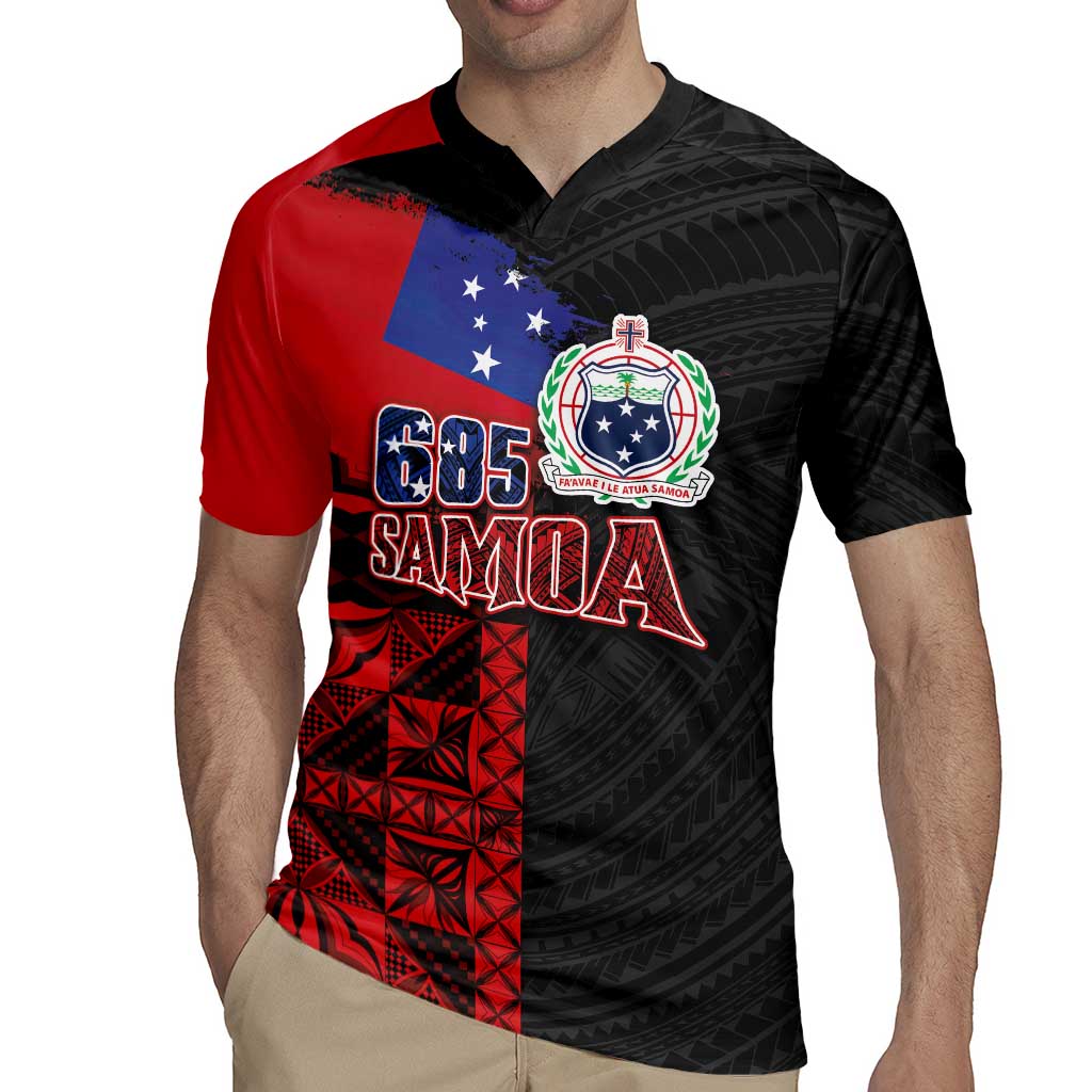 Personalised Samoa 685 Rugby Jersey Siapo Pattern and Samoa Flag Design LT03 - Polynesian Pride