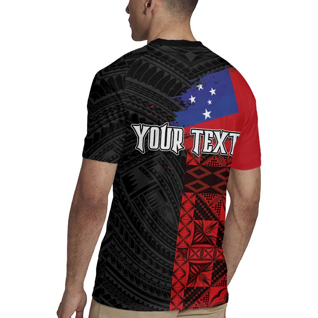 Personalised Samoa 685 Rugby Jersey Siapo Pattern and Samoa Flag Design LT03 - Polynesian Pride
