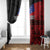 Personalised Samoa 685 Window Curtain Siapo Pattern and Samoa Flag Design