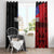 Personalised Samoa 685 Window Curtain Siapo Pattern and Samoa Flag Design