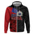 Personalised Samoa 685 Zip Hoodie Siapo Pattern and Samoa Flag Design