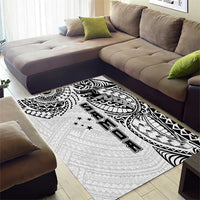 Samoa 685 Art Traditional Tattoo Pattern Area Rug White Color LT03 - Polynesian Pride