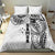 Samoa 685 Art Traditional Tattoo Pattern Bedding Set White Color