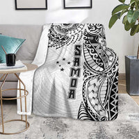 Samoa 685 Art Traditional Tattoo Pattern Blanket White Color LT03 - Polynesian Pride