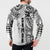 Samoa 685 Art Traditional Tattoo Pattern Button Sweatshirt White Color