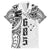 Samoa 685 Art Traditional Tattoo Pattern Family Matching Long Sleeve Bodycon Dress and Hawaiian Shirt White Color