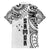 Samoa 685 Art Traditional Tattoo Pattern Family Matching Off Shoulder Maxi Dress and Hawaiian Shirt White Color