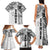 Samoa 685 Art Traditional Tattoo Pattern Family Matching Tank Maxi Dress and Hawaiian Shirt White Color