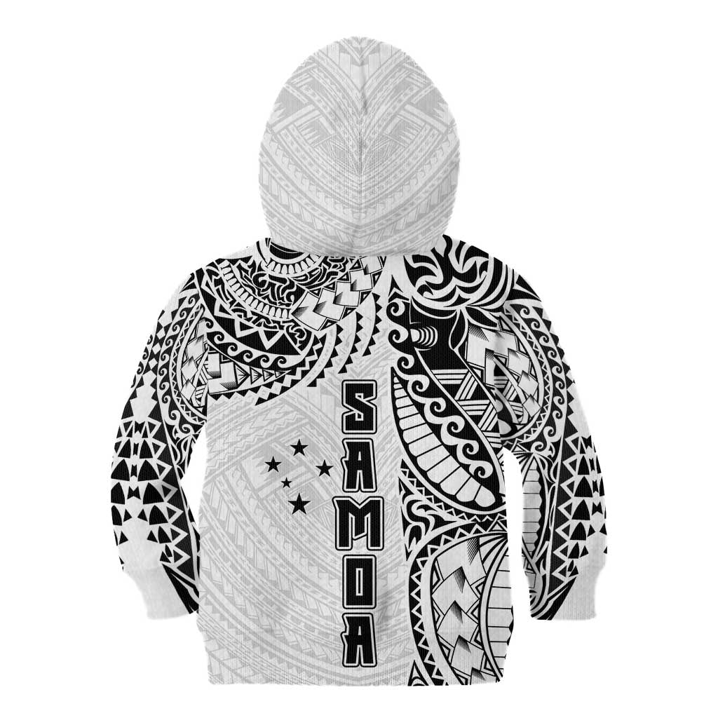 Samoa 685 Art Traditional Tattoo Pattern Kid Hoodie White Color LT03 - Polynesian Pride