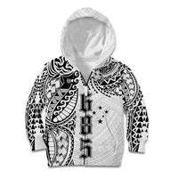 Samoa 685 Art Traditional Tattoo Pattern Kid Hoodie White Color LT03 Zip Hoodie White - Polynesian Pride