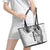 Samoa 685 Art Traditional Tattoo Pattern Leather Tote Bag White Color