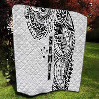 Samoa 685 Art Traditional Tattoo Pattern Quilt White Color LT03 - Polynesian Pride