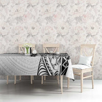 Samoa 685 Art Traditional Tattoo Pattern Tablecloth White Color LT03 - Polynesian Pride