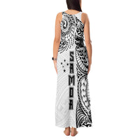 Samoa 685 Art Traditional Tattoo Pattern Tank Maxi Dress White Color LT03 - Polynesian Pride