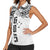 Samoa 685 Art Traditional Tattoo Pattern Women Sleeveless Polo Shirt White Color